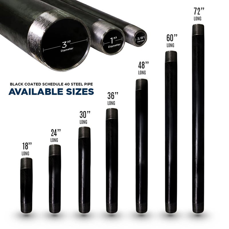 SUPPLYGIANT SUPPLY GIANT QDCM1216-5 PCBL1216-5 Pipe, 1/2" x 16", Black - Image 5